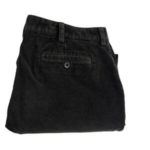 L.L.Bean Corduroy Chino Pants Mens 38 x 31 Black Classic Fit Cotton Stretch